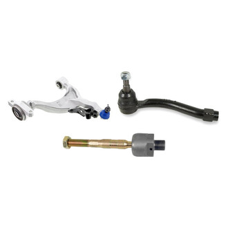Mevotech® - Supreme™ Front Driver Side Lower Control Arm with Ball Joint and Tie Rod End Kit