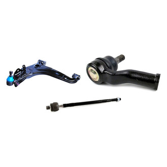 Mevotech® - Supreme™ Front Driver Side Lower Control Arm with Ball Joint and Tie Rod End Kit
