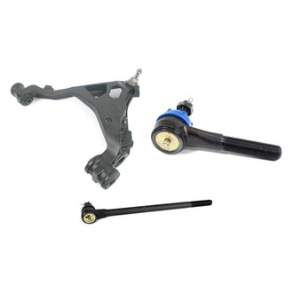 Mevotech® - Supreme™ Front Driver Side Lower Control Arm with Ball Joint and Tie Rod End Kit