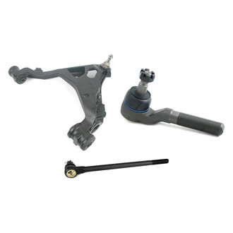 Mevotech® - Supreme™ Front Driver Side Lower Control Arm with Ball Joint and Tie Rod End Kit