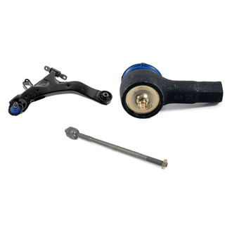 Mevotech® - Supreme™ Front Driver Side Lower Control Arm with Ball Joint and Tie Rod End Kit