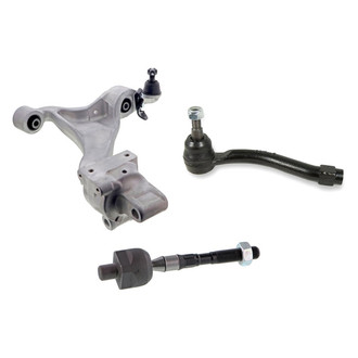 Mevotech® - Supreme™ Front Driver Side Lower Control Arm with Ball Joint and Tie Rod End Kit