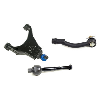 Mevotech® - Supreme™ Front Driver Side Lower Control Arm with Ball Joint and Tie Rod End Kit