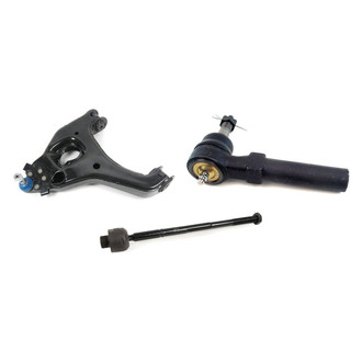 Mevotech® - Supreme™ Front Driver Side Lower Control Arm with Ball Joint and Tie Rod End Kit