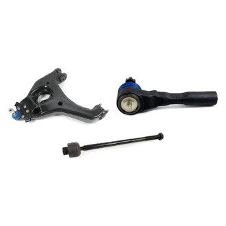 Mevotech® - Supreme™ Front Driver Side Lower Control Arm with Ball Joint and Tie Rod End Kit
