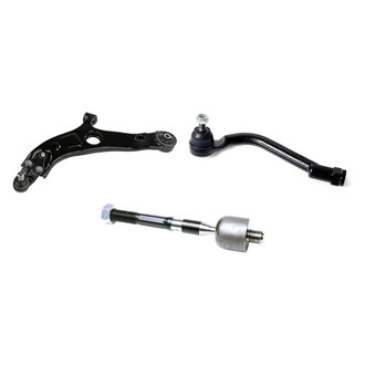 Mevotech® - Supreme™ Front Driver Side Lower Control Arm with Ball Joint and Tie Rod End Kit