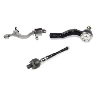 Mevotech® - Supreme™ Front Driver Side Lower Control Arm with Ball Joint and Tie Rod End Kit