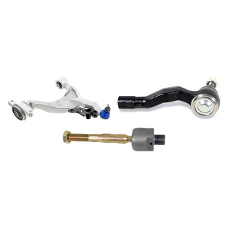 Mevotech® - Supreme™ Front Driver Side Lower Control Arm with Ball Joint and Tie Rod End Kit