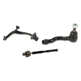 Mevotech® - Supreme™ Front Driver Side Lower Control Arm with Ball Joint and Tie Rod End Kit
