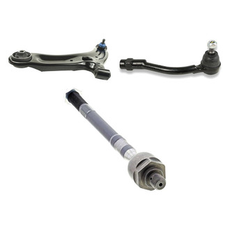 Mevotech® - Supreme™ Front Driver Side Lower Control Arm with Ball Joint and Tie Rod End Kit