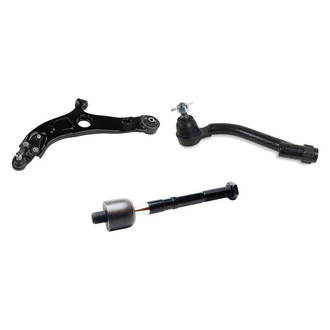 Mevotech® - Supreme™ Front Driver Side Lower Control Arm with Ball Joint and Tie Rod End Kit