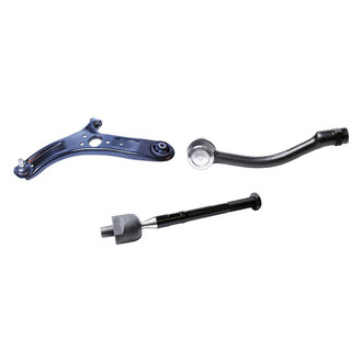 Mevotech® - Supreme™ Front Driver Side Lower Control Arm with Ball Joint and Tie Rod End Kit