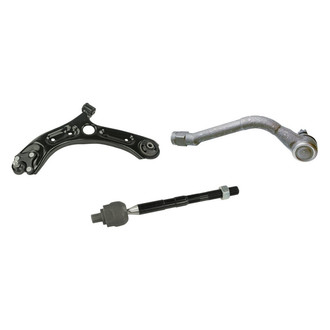 Mevotech® - Supreme™ Front Driver Side Lower Control Arm with Ball Joint and Tie Rod End Kit