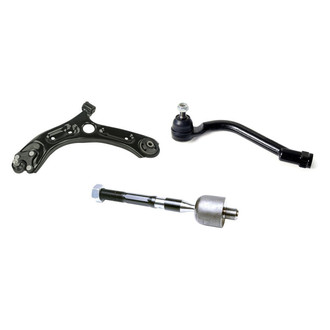 Mevotech® - Supreme™ Front Driver Side Lower Control Arm with Ball Joint and Tie Rod End Kit
