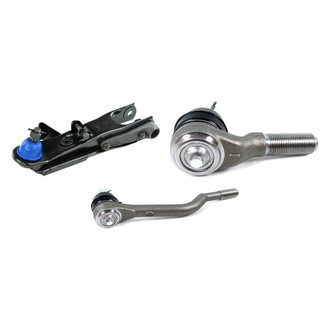 Mevotech® - Supreme™ Front Driver Side Lower Control Arm with Ball Joint and Tie Rod End Kit