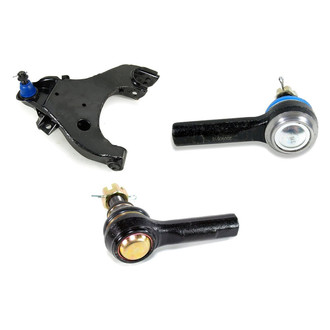 Mevotech® - Supreme™ Front Driver Side Lower Control Arm with Ball Joint and Tie Rod End Kit