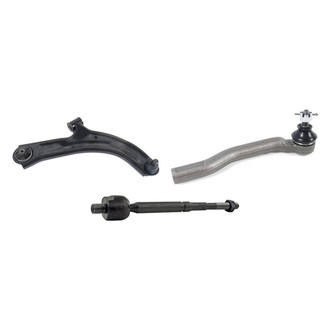 Mevotech® - Supreme™ Front Driver Side Lower Control Arm with Ball Joint and Tie Rod End Kit