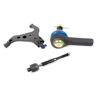 Mevotech® - Supreme™ Front Driver Side Lower Control Arm with Ball Joint and Tie Rod End Kit