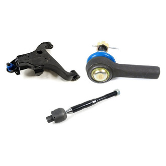 Mevotech® - Supreme™ Front Driver Side Lower Control Arm with Ball Joint and Tie Rod End Kit