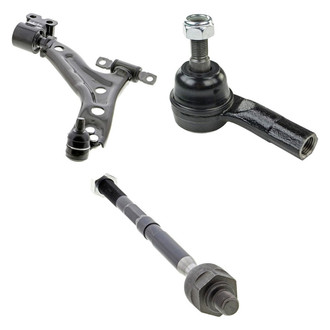 Mevotech® - Supreme™ Front Driver Side Lower Control Arm with Ball Joint and Tie Rod End Kit