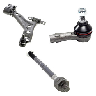 Mevotech® - Supreme™ Front Driver Side Lower Control Arm with Ball Joint and Tie Rod End Kit