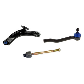 Mevotech® - Supreme™ Front Driver Side Lower Control Arm with Ball Joint and Tie Rod End Kit