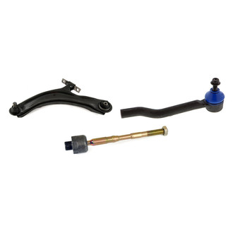 Mevotech® - Supreme™ Front Driver Side Lower Control Arm with Ball Joint and Tie Rod End Kit