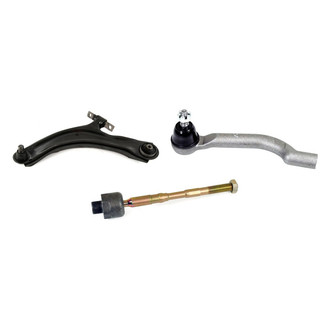 Mevotech® - Supreme™ Front Driver Side Lower Control Arm with Ball Joint and Tie Rod End Kit