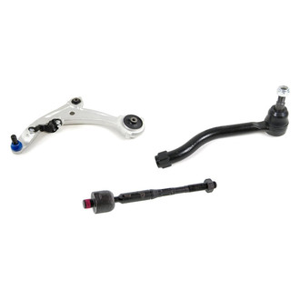 Mevotech® - Supreme™ Front Driver Side Lower Control Arm with Ball Joint and Tie Rod End Kit