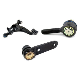 Mevotech® - Supreme™ Front Driver Side Lower Control Arm with Ball Joint and Tie Rod End Kit