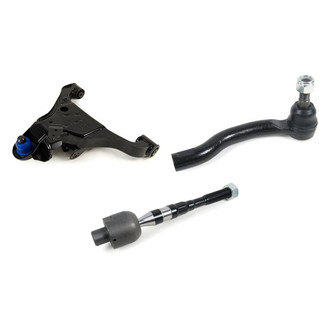 Mevotech® - Supreme™ Front Driver Side Lower Control Arm with Ball Joint and Tie Rod End Kit