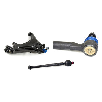 Mevotech® - Supreme™ Front Driver Side Lower Control Arm with Ball Joint and Tie Rod End Kit