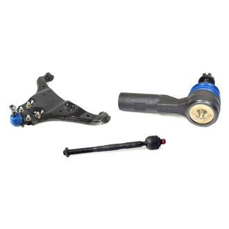 Mevotech® - Supreme™ Front Driver Side Lower Control Arm with Ball Joint and Tie Rod End Kit