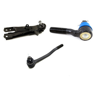 Mevotech® - Supreme™ Front Driver Side Lower Control Arm with Ball Joint and Tie Rod End Kit