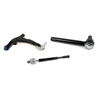 Mevotech® - Supreme™ Front Driver Side Lower Control Arm with Ball Joint and Tie Rod End Kit