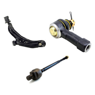 Mevotech® - Supreme™ Front Driver Side Lower Control Arm with Ball Joint and Tie Rod End Kit