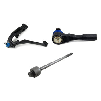 Mevotech® - Supreme™ Front Driver Side Lower Control Arm with Ball Joint and Tie Rod End Kit