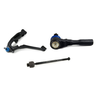 Mevotech® - Supreme™ Front Driver Side Lower Control Arm with Ball Joint and Tie Rod End Kit