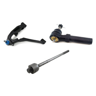 Mevotech® - Supreme™ Front Driver Side Lower Control Arm with Ball Joint and Tie Rod End Kit
