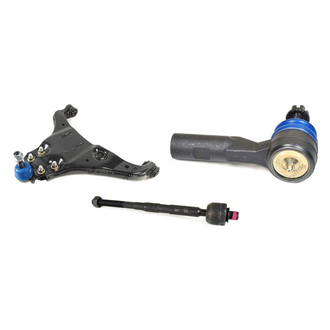 Mevotech® - Supreme™ Front Driver Side Lower Control Arm with Ball Joint and Tie Rod End Kit