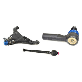 Mevotech® - Supreme™ Front Driver Side Lower Control Arm with Ball Joint and Tie Rod End Kit