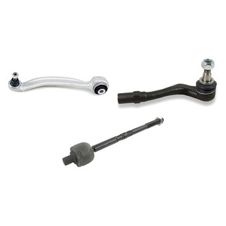 Mevotech® - Supreme™ Front Driver Side Lower Control Arm with Ball Joint and Tie Rod End Kit