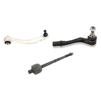 Mevotech® - Supreme™ Front Driver Side Lower Control Arm with Ball Joint and Tie Rod End Kit