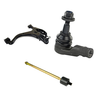 Mevotech® - Supreme™ Front Driver Side Lower Control Arm with Ball Joint and Tie Rod End Kit