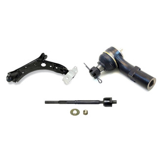 Mevotech® - Supreme™ Front Driver Side Lower Control Arm with Ball Joint and Tie Rod End Kit