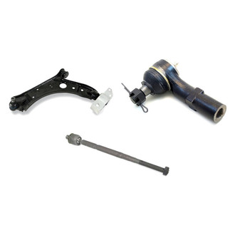 Mevotech® - Supreme™ Front Driver Side Lower Control Arm with Ball Joint and Tie Rod End Kit
