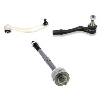 Mevotech® - Supreme™ Front Driver Side Lower Control Arm with Ball Joint and Tie Rod End Kit