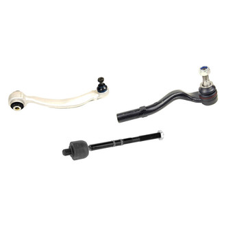 Mevotech® - Supreme™ Front Driver Side Lower Control Arm with Ball Joint and Tie Rod End Kit