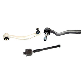 Mevotech® - Supreme™ Front Driver Side Lower Control Arm with Ball Joint and Tie Rod End Kit