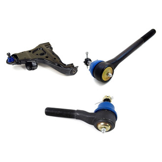 Mevotech® - Supreme™ Front Driver Side Lower Control Arm with Ball Joint and Tie Rod End Kit